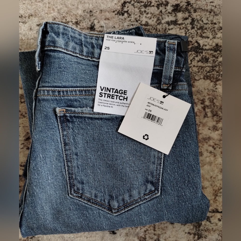 Joe's The Lara Mid Rise Cigarette Ankle Jeans 25